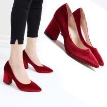 2 Inch Thick Heel Pumps-14981