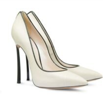 4.7 Inch Shallow-Mouth Pointed Stiletto Heel Pumps-0