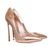 4.7 Inch Shiny Solid Leather Pumps-0