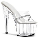 6 Inch Clear Crystal Model Sandals-0