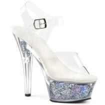 6 Inch Clear Demaond Shiny Sandals-4573