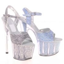 6 Inch Color Shiny Deamond Clear Sandals-4500