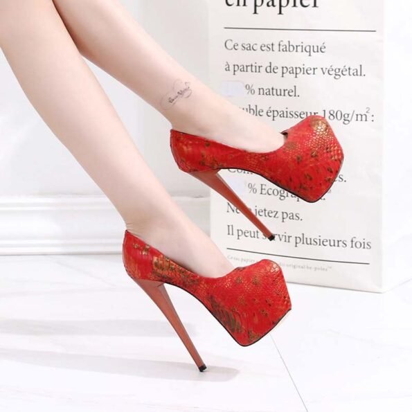 6 Inch Hot Red Sexy Pump-16219