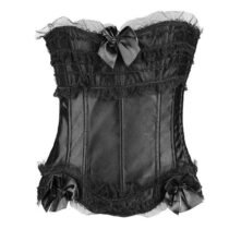 Floral Trim Elegant Jacquard Over Bust Corset-34150