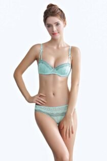 Transparent Women 's Push up Embroidery Bras Set Lace Lingerie Bra and Panties 1643-27832