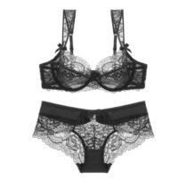 Transparent Women 's Push up Embroidery Bras Set Lace Lingerie Bra and Panties-28088