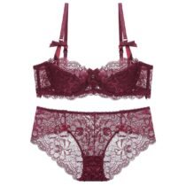 Women 's Push up Embroidery Bras Set Lace Lingerie Bra and Panties 1640-0