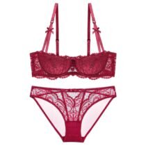 Women 's Push up Embroidery Bras Set Lace Lingerie Bra and Panties 1641-0