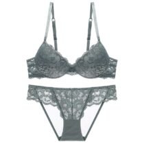 Women's Push Up Bra Set Soft Cup Lace Underwear Set-0