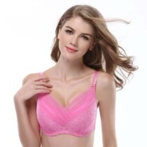 Front Close Embroidery Pocket Bra for Silicone Breast Forms Boobs 8428-0