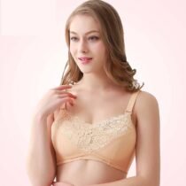 Front Close Embroidery Pocket Bra for Silicone Breast Forms Boobs 3601-0