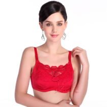 Front Close Embroidery Pocket Bra for Silicone Breast Forms Boobs 8109-0