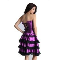 Lace Floral Overbust Corset Dress Costume-35356