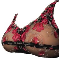 Lace Floral Transparent Embroidery Pocket Bra for Silicone Breast Forms Boobs 8466-46936