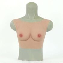 Round Collar Chest Silicone Breast Form-0