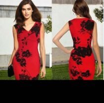 Blend Printed V-Neck Sleeveless Dress-0