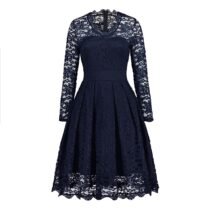 Long Sleeve Lace Dress-0