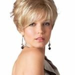Short Curl Yellow Lady Wig-0