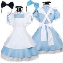 Adult Anime Alice In Wonderland Blue Party Alice Dream Dress-0