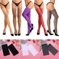 Erotic Silk Sheer Thigh High Length Hosiery Stockings-0