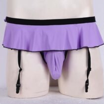 Jockstraps Sissy Panty Underpants with Bulge Pouch with Garters-57045