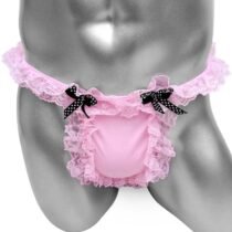 Maid Rullfed Floral Lace with Bowknot Sissy Panty-0