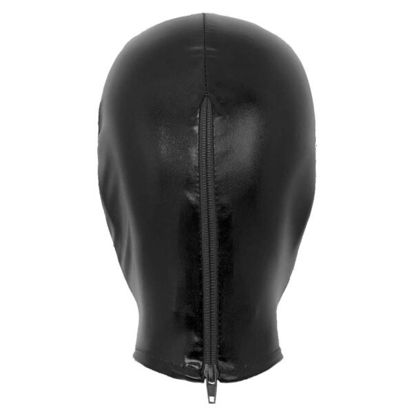 Unisex Cosplay Shiny Metallic Open Eyes and Mouth Headgear Hood Mask-59244