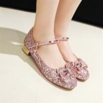 1.2 Inch Sweet Lolita Sequined Bowknot Pump-0