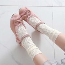 1.5 Inch Cute Lolita Ruffles Bowtie Pump-0