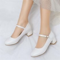 1.5 Inch Sweet Chunky Low Heels Pump-0