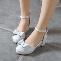 2.5 Inch Butterfly-knot Ankle Strap Sandal-0