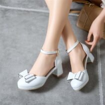 2.5 Inch Butterfly-knot Ankle Strap Sandal-60632