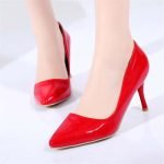 2 Inch Patent Leather Pointed Toe Shallow Pump-0