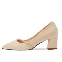 2 Inch Square Chunky Faux Suede Pump-0