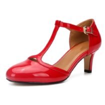 2 Incn T-Strap Patent Leather Elegant Pump-60614