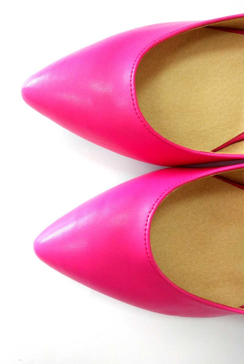 2 Inch Genuine Leather Thin Heel Pointed Pump