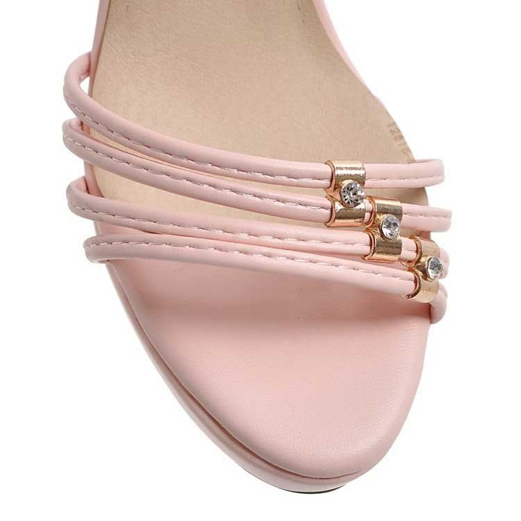 4 Inch Sweet Bowtie Square Heels Sandal