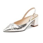 3 Inch Patent Leather Pointed Closed Toe Sandal-0