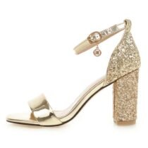3 Inch Strap Lace Buckle Leather Sandal-0