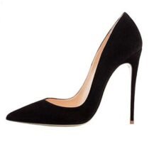 4.2 Inch Faux Suede Stiletto Pointed Toe Pump-0