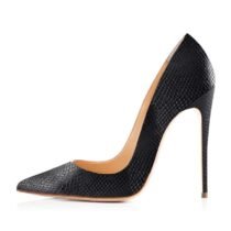 4.7 Inch Classic Snake Printed Leather Pump-0