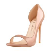 4.7 Inch Open Toe Slip On Nude Side Open Sandal-0