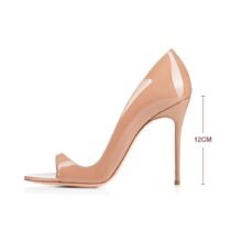 4.7 Inch Open Toe Slip On Nude Side Open Sandal-61288