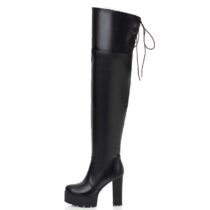 4.7 Inch Over the Knee Square Punk Boot-0