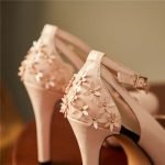 4 Inch Ankle Straps Sweet Flower Pump-0