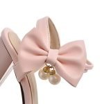 4 Inch Sweet Bowtie Square Heels Sandal-0