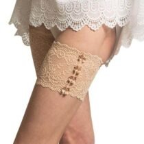 Crossdresser 1 Pair Bow Thigh Band Anti-chafing Silicone Leg Warmers-61364