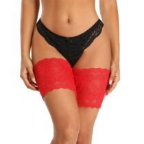 Crossdresser 1 Pair Lace Anti-friction Silicone Non-Slip Leg Warmers-0