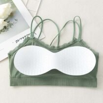 Crossdresser Back Cross Seamless Bandeau Brassiere Bra-62427