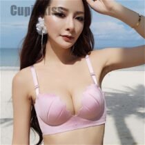 Crossdresser Deep V Cup Seamless Wire Free Bralette Backless Push Up Bra-63032